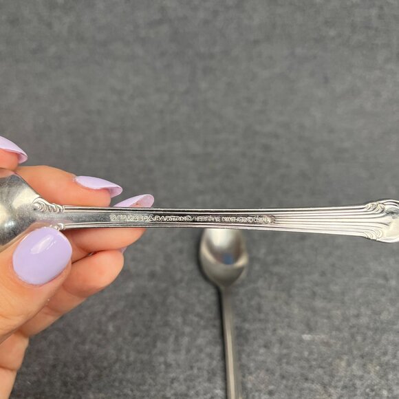 Reed & Barton Heritage Mint LTD Stainless Steel 2 Pc Ice Tea Spoons Long Spoons - Picture 4 of 4